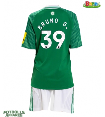 Newcastle United Bruno Guimaraes #39 Bortaställ Barn 2025-26 Kortärmad (+ Korta byxor)